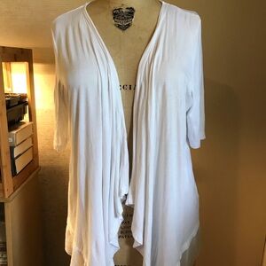 Dana Buchman White Asymetric Cardigan